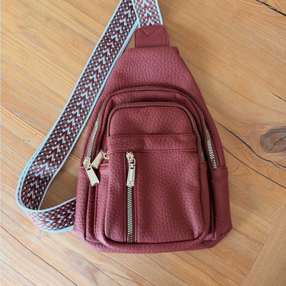 Red Crossbody Sling Bag